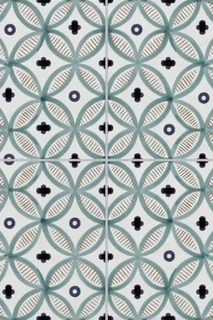Carrelage Gandia 45x45 – Imitation carreaux de ciment vert et bleu Offre Limitée
